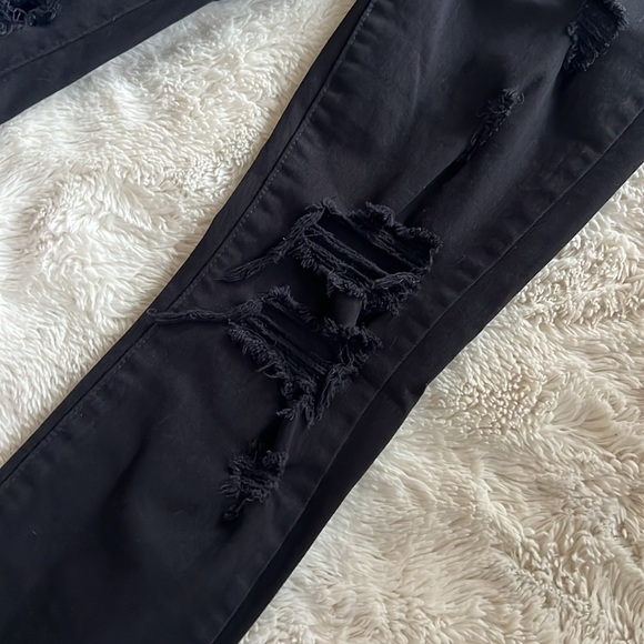 Levi’s 711 Black Distressed skinny jeans, Size 27 - Picture 4 of 8